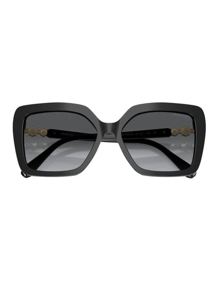 Acetate Polarised Sunglasses in Black image 4