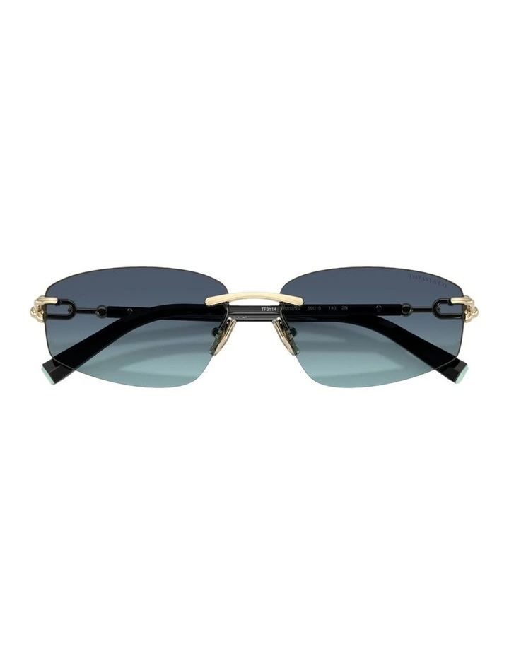 Metal Sunglasses in Gold image 4