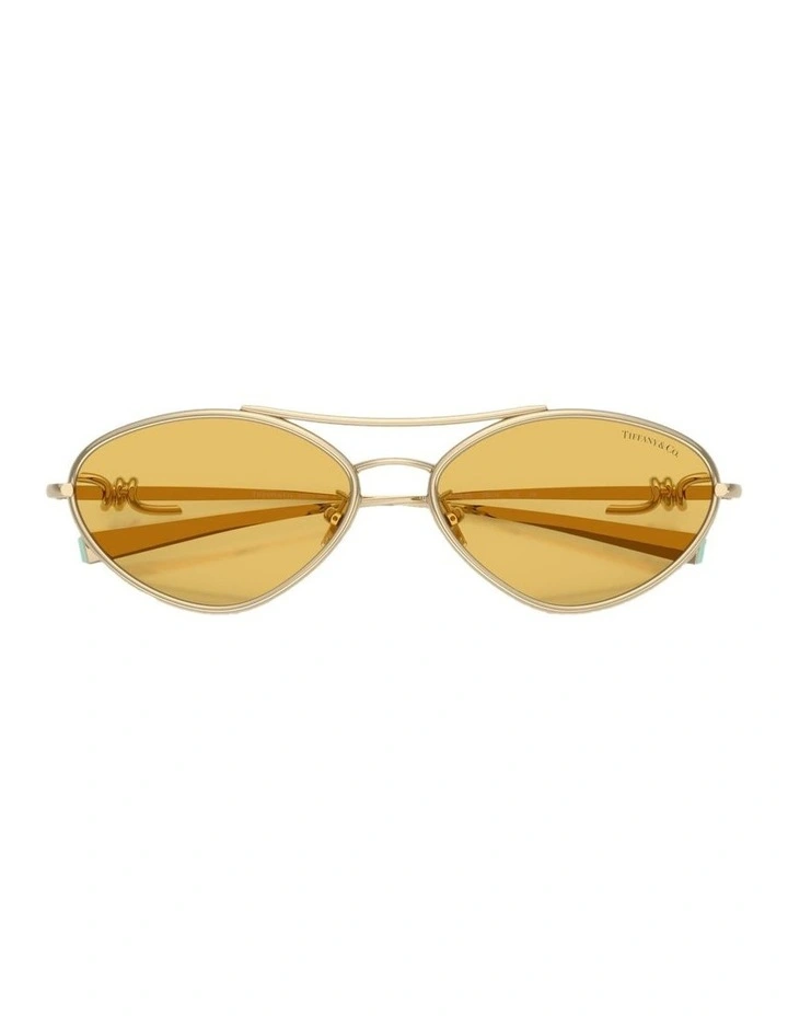 Metal Sunglasses in Gold image 4