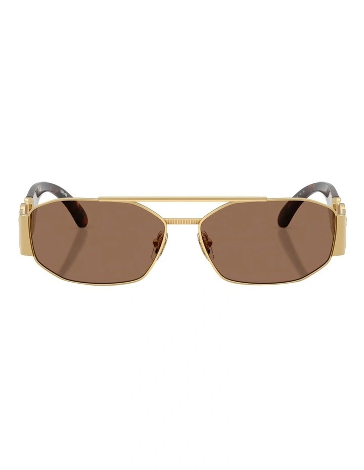 Metal Sunglasses in Gold image 2