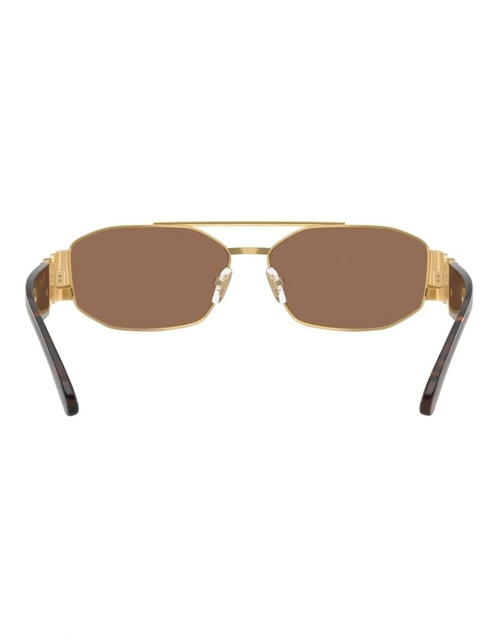 Metal Sunglasses in Gold image 4