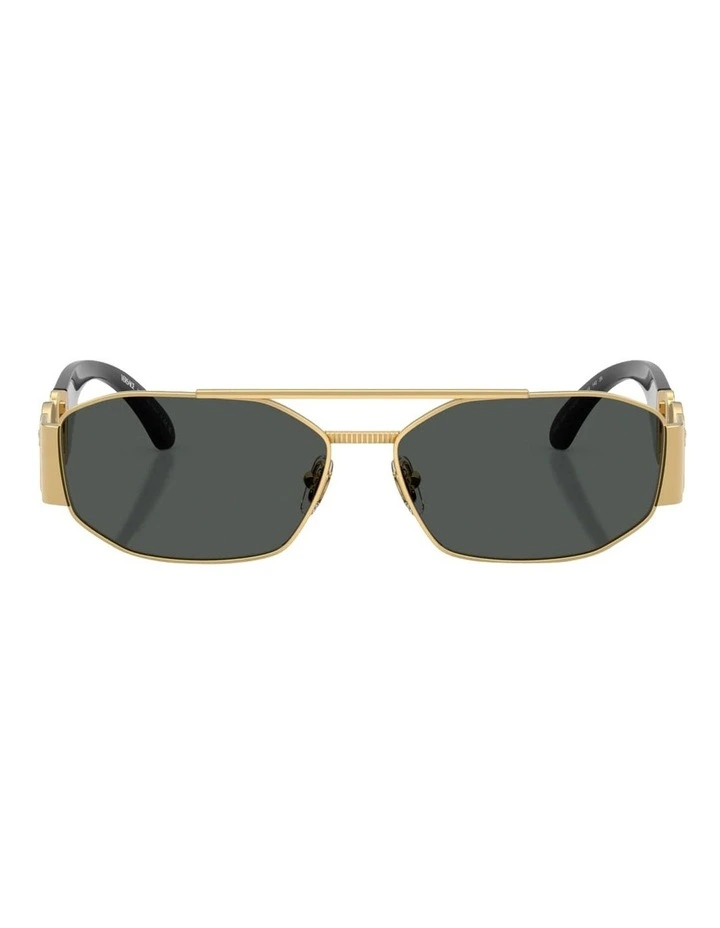 Metal Sunglasses in Gold image 2