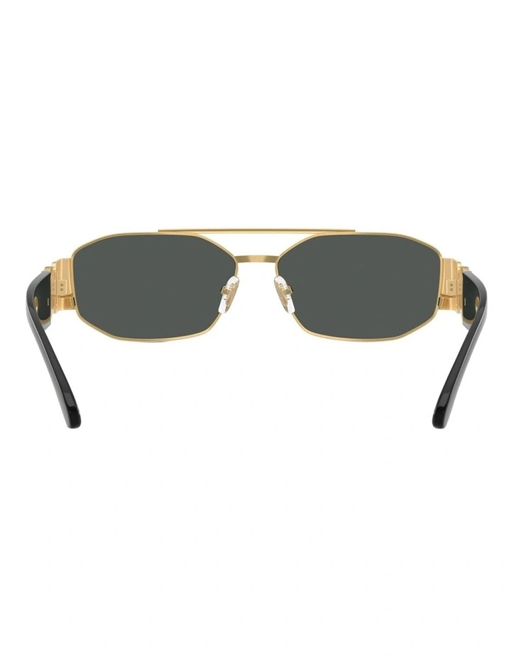 Metal Sunglasses in Gold image 4