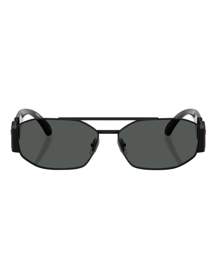 Metal Sunglasses in Black image 2