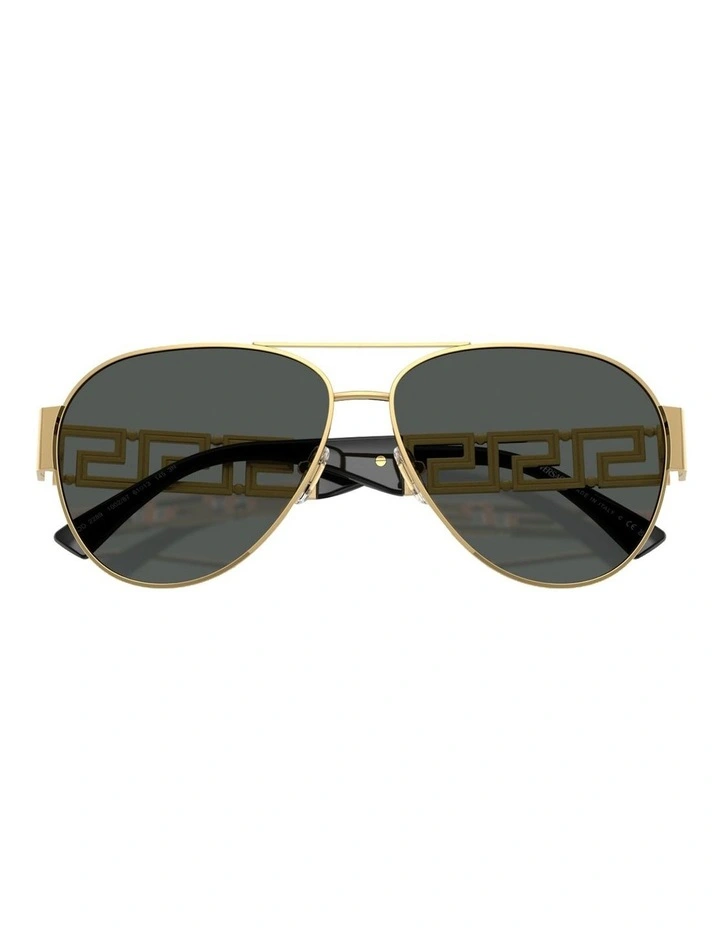 Metal Sunglasses in Gold image 5