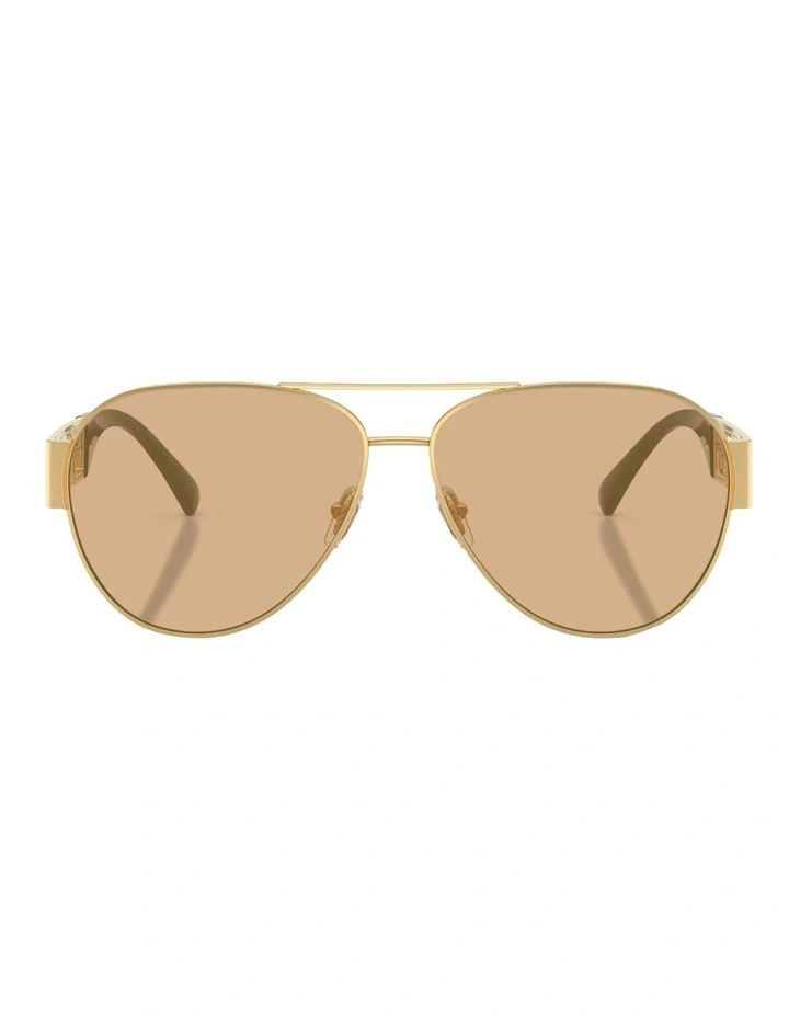 Metal Sunglasses in Gold image 2