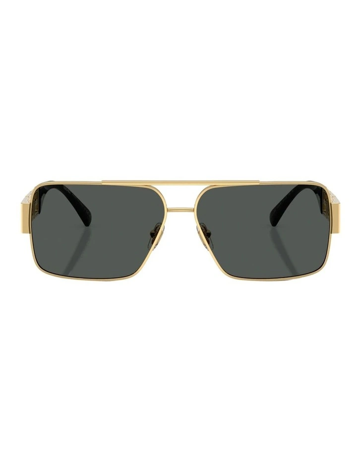 Metal Sunglasses in Gold image 2