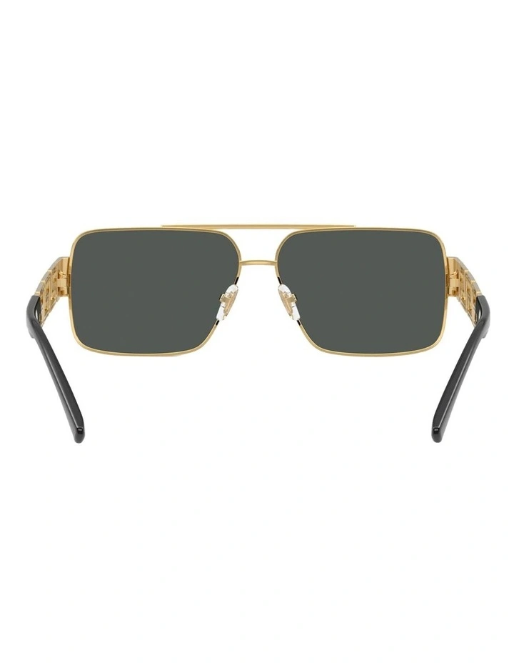 Metal Sunglasses in Gold image 4