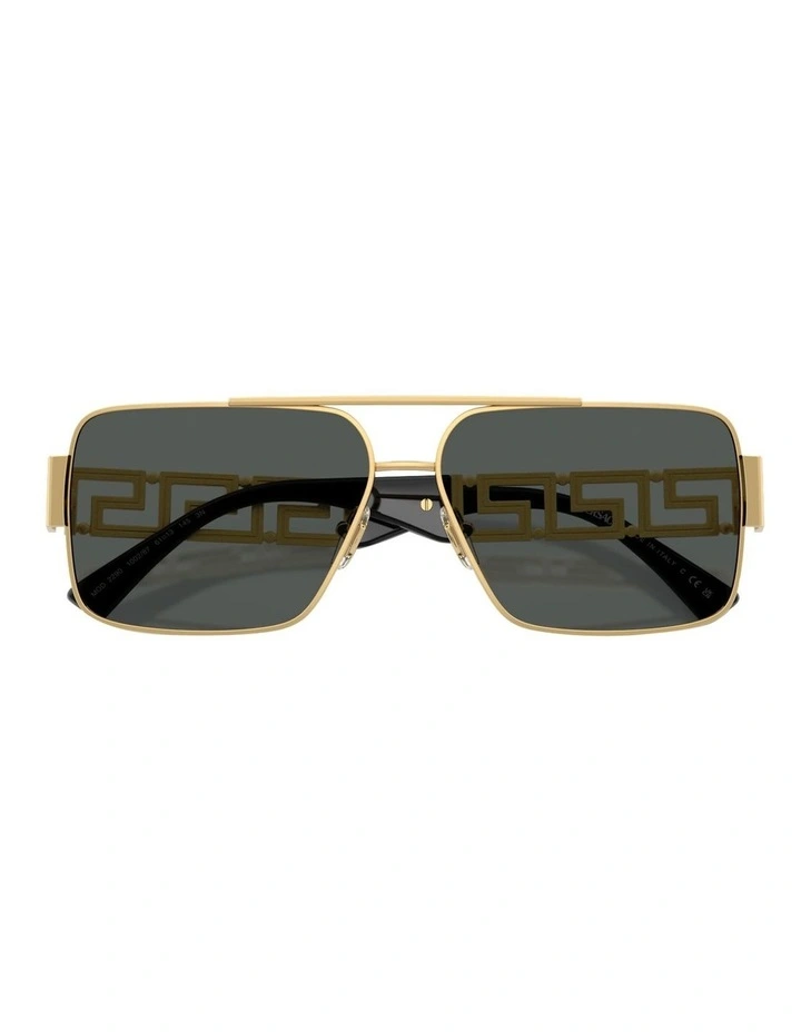 Metal Sunglasses in Gold image 5