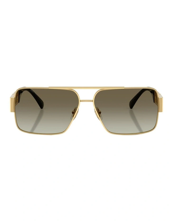 Versace Metal Sunglasses in Gold image 2