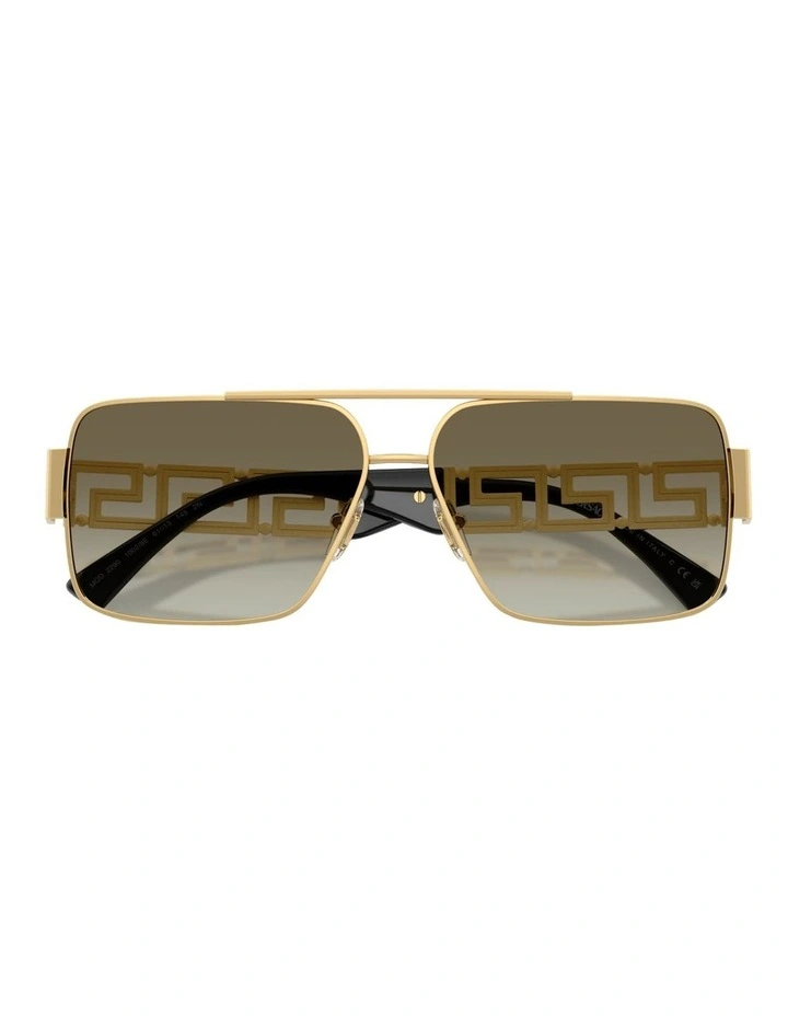 Versace Metal Sunglasses in Gold image 4