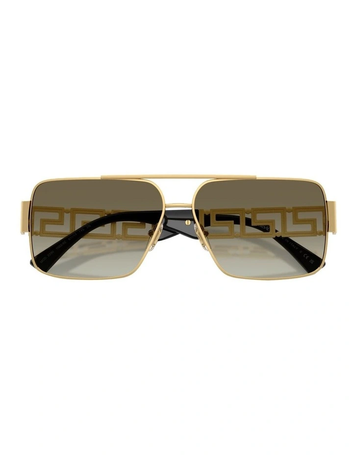 Versace Metal Sunglasses in Gold image 5