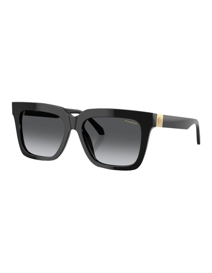 Acetate Polarised Sunglasses in Black image 1