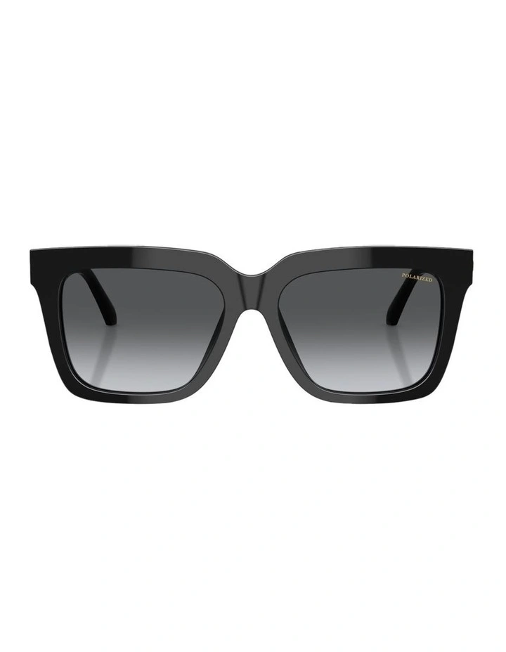 Acetate Polarised Sunglasses in Black image 2