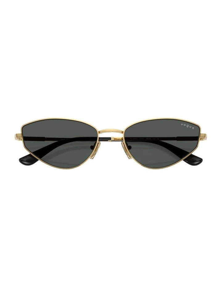 Metal Sunglasses in Gold image 3