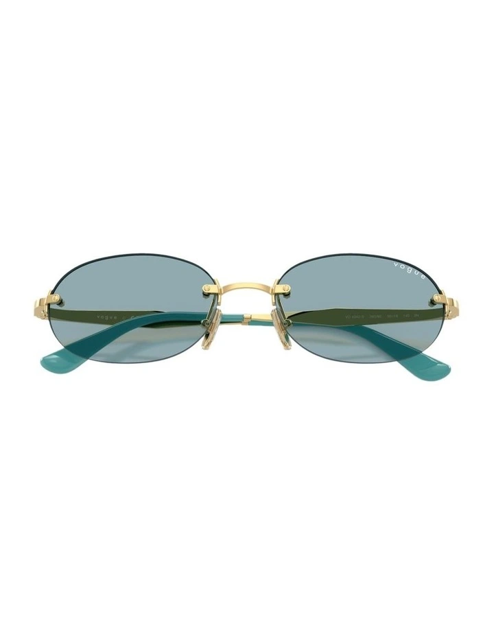 Metal Sunglasses in Gold image 3
