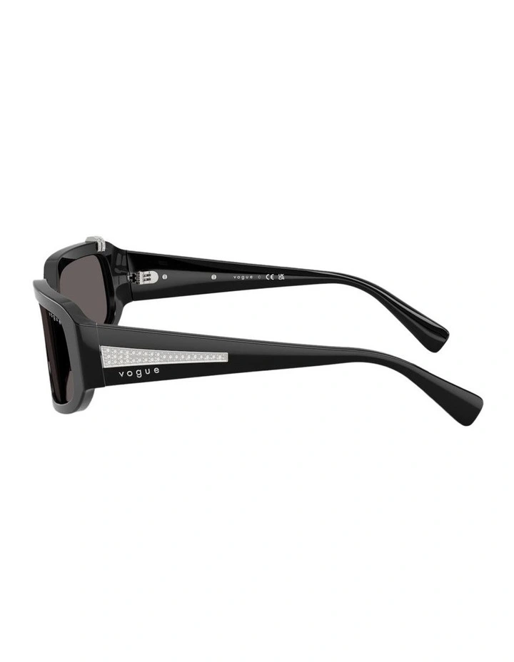 Acetate Sunglasses in Black image 3