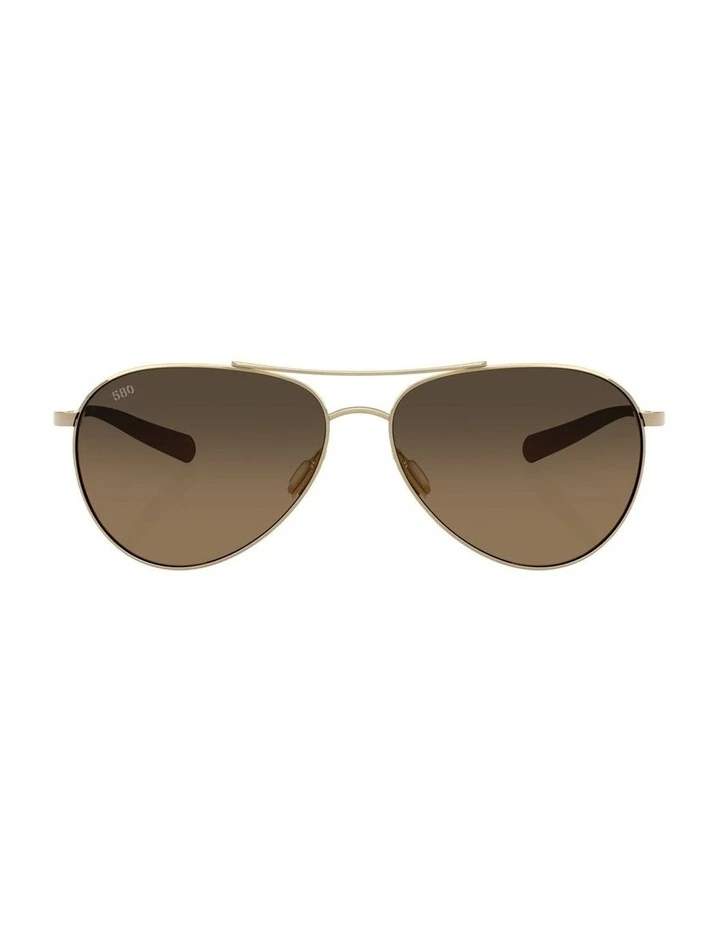Piper Titanium Polarised Sunglasses in Gold image 2