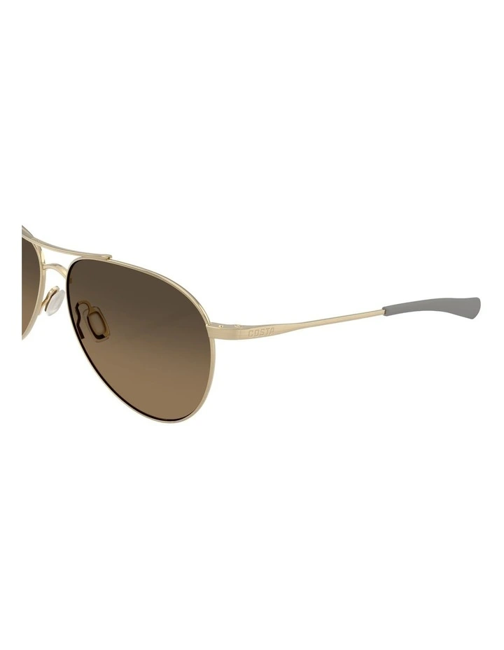 Piper Titanium Polarised Sunglasses in Gold image 4