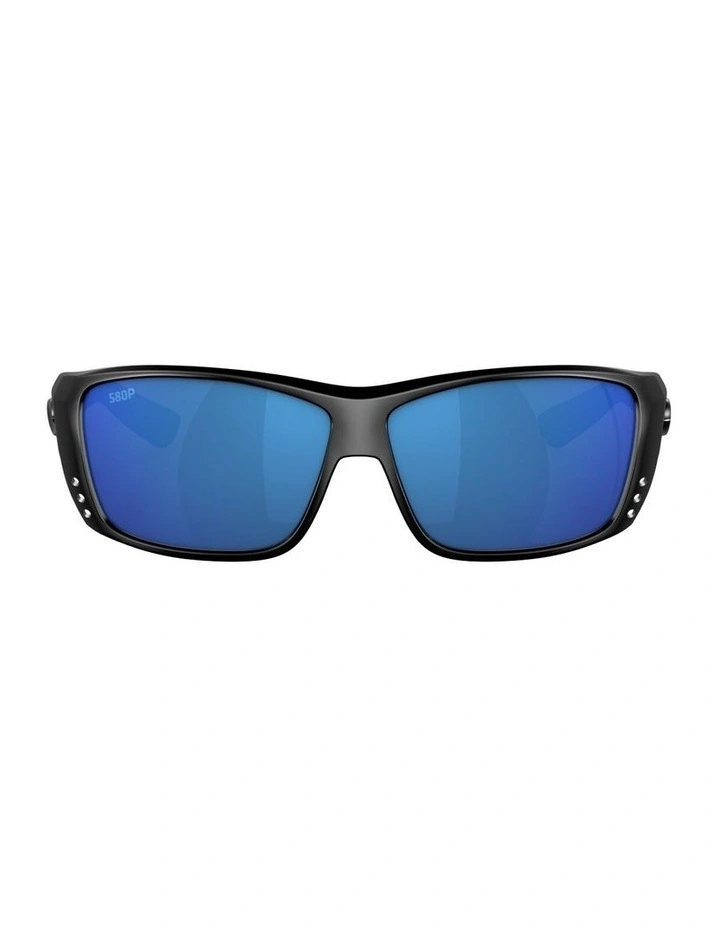 Cat Cay Injected Polarised Sunglasses in Black image 1