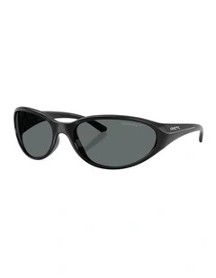 Raven Injected Polarised Sunglasses in Black