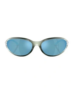 Raven Injected Polarised Sunglasses in Green