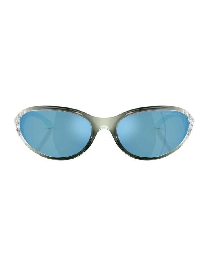 Raven Injected Polarised Sunglasses in Green image 1