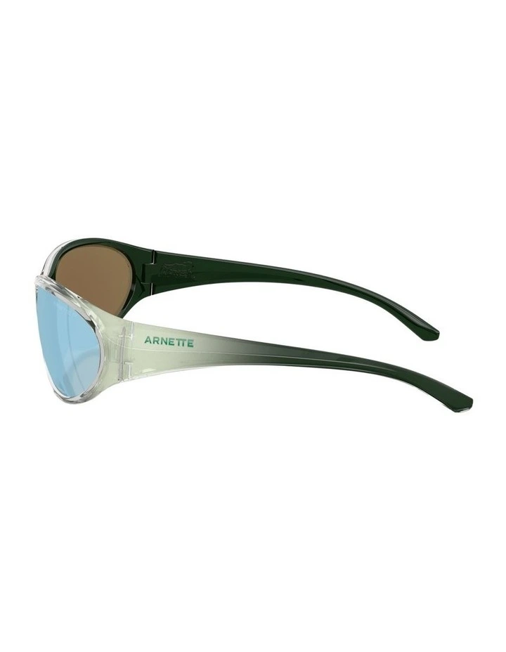 Raven Injected Polarised Sunglasses in Green image 2
