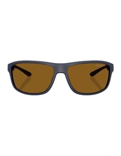 Injected Polarised Sunglasses in Blue