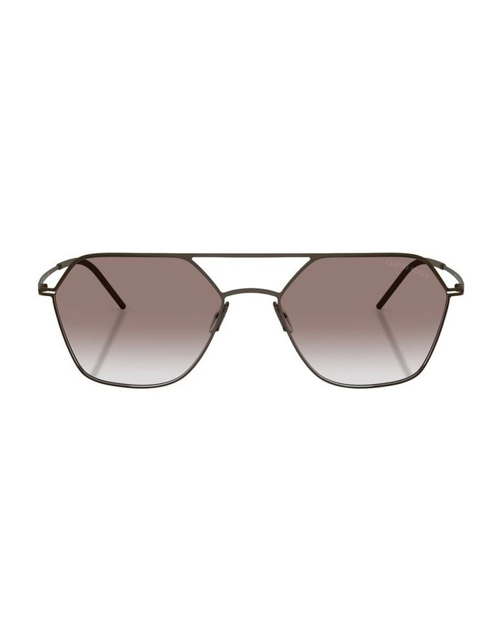 Metal Sunglasses in Brown image 2