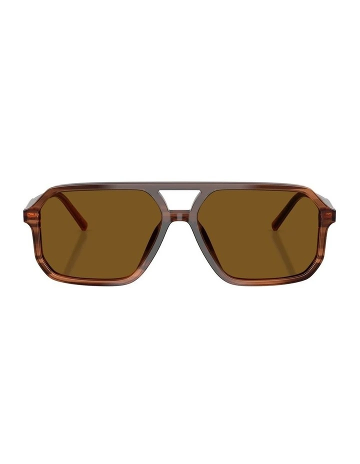 Acetate Polarised Sunglasses in Brown image 1