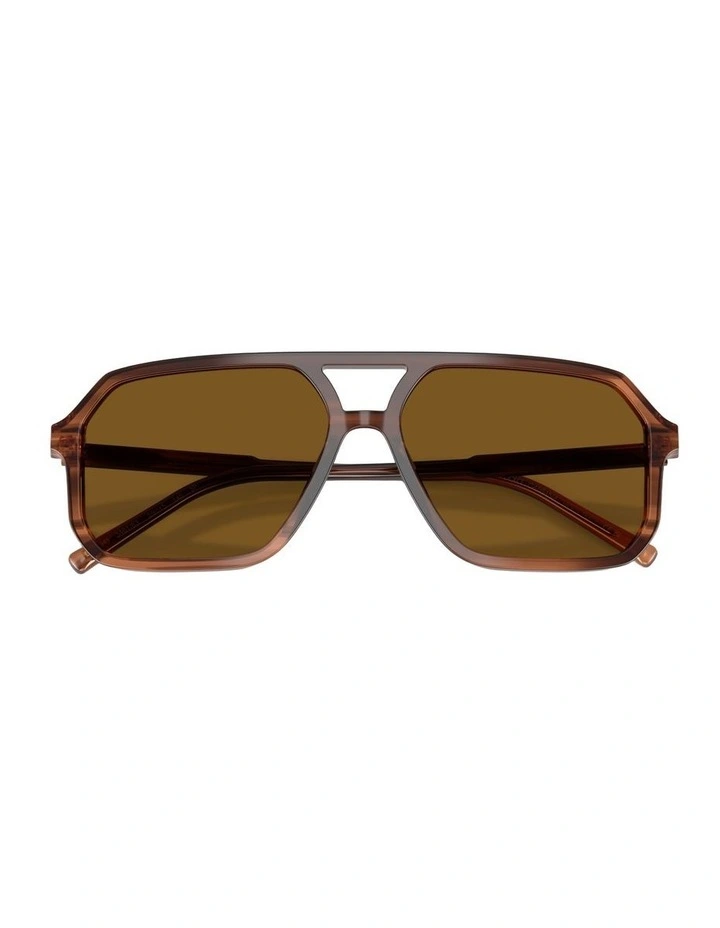 Acetate Polarised Sunglasses in Brown image 4