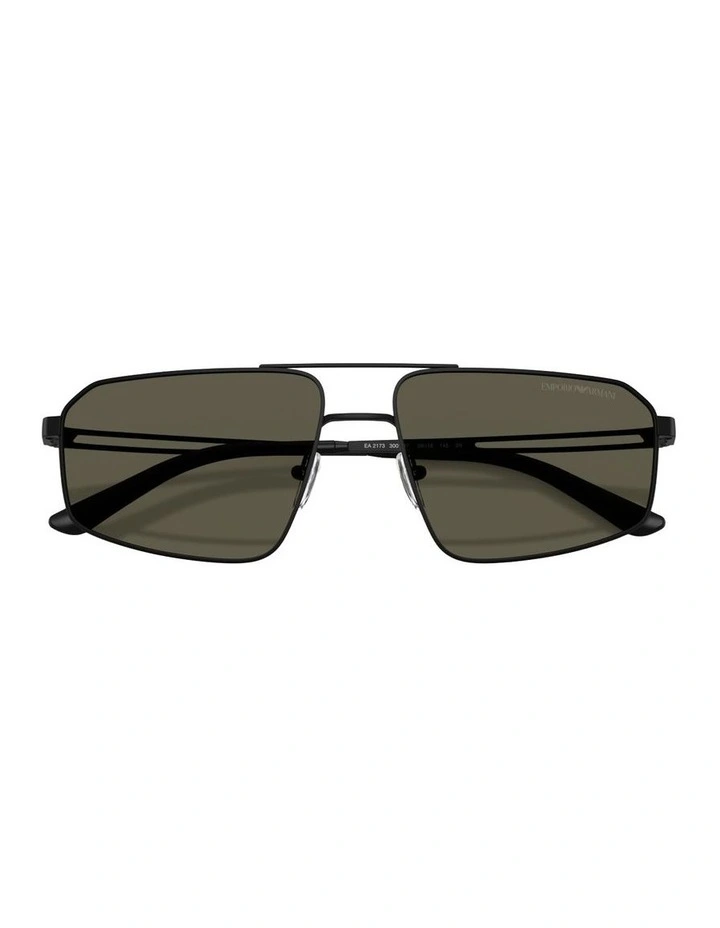 Metal Sunglasses in Black image 2