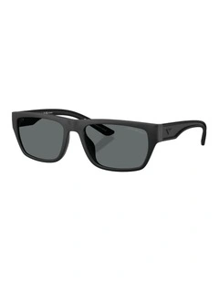 Injected Polarised Sunglasses in Black