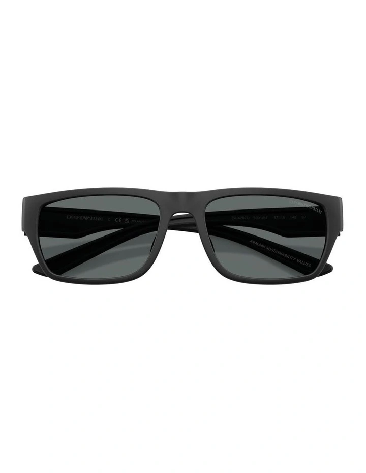 Injected Polarised Sunglasses in Black image 4