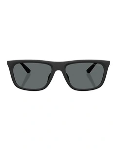 Injected Polarised Sunglasses in Black