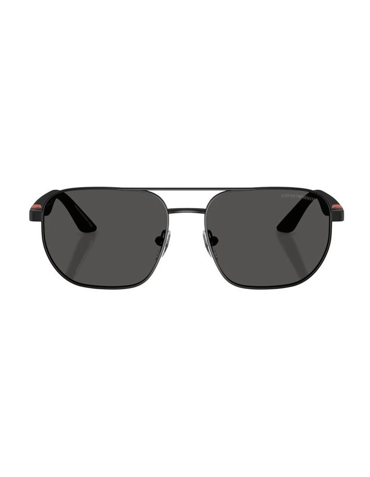 Metal Sunglasses in Black image 2