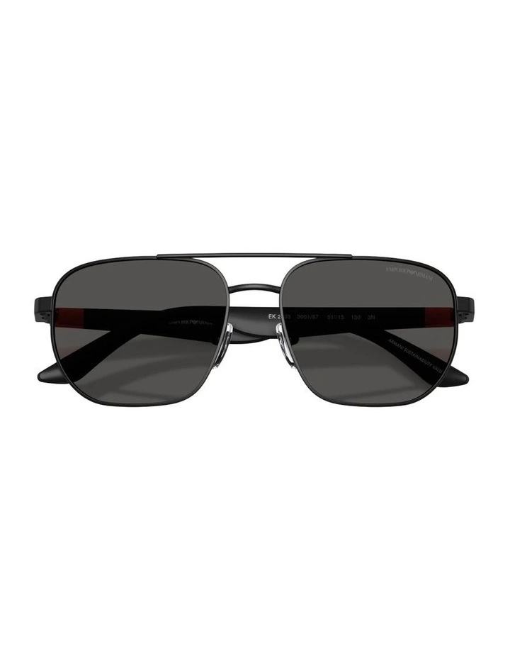 Metal Sunglasses in Black image 4