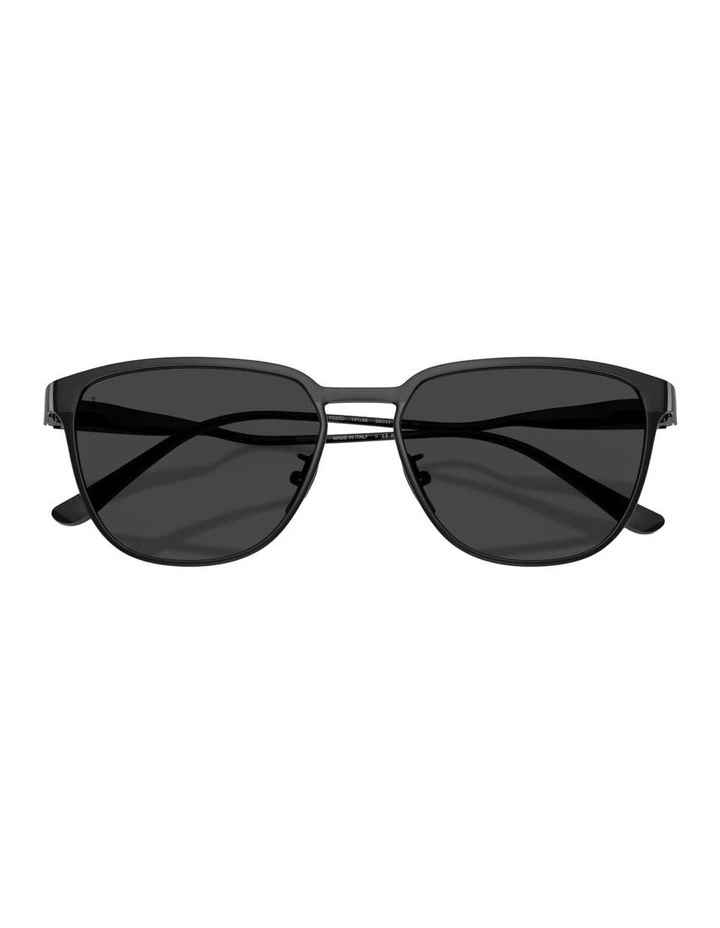 Metal Polarised Sunglasses in Black image 4