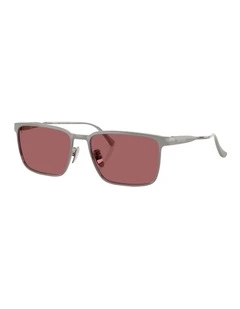 Metal Polarised Sunglasses in Grey