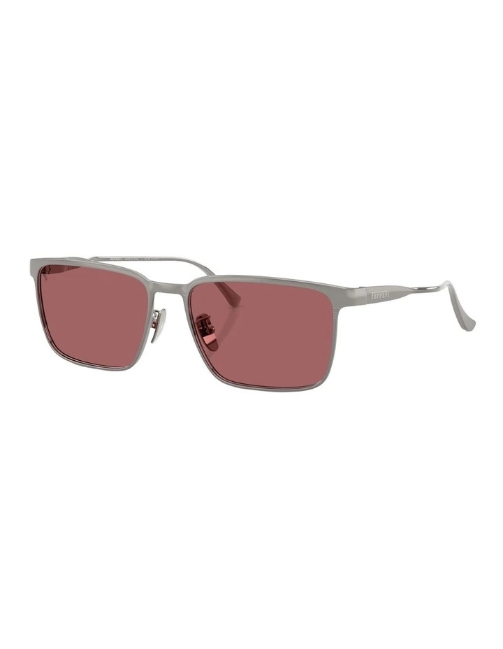 Metal Polarised Sunglasses in Grey image 1