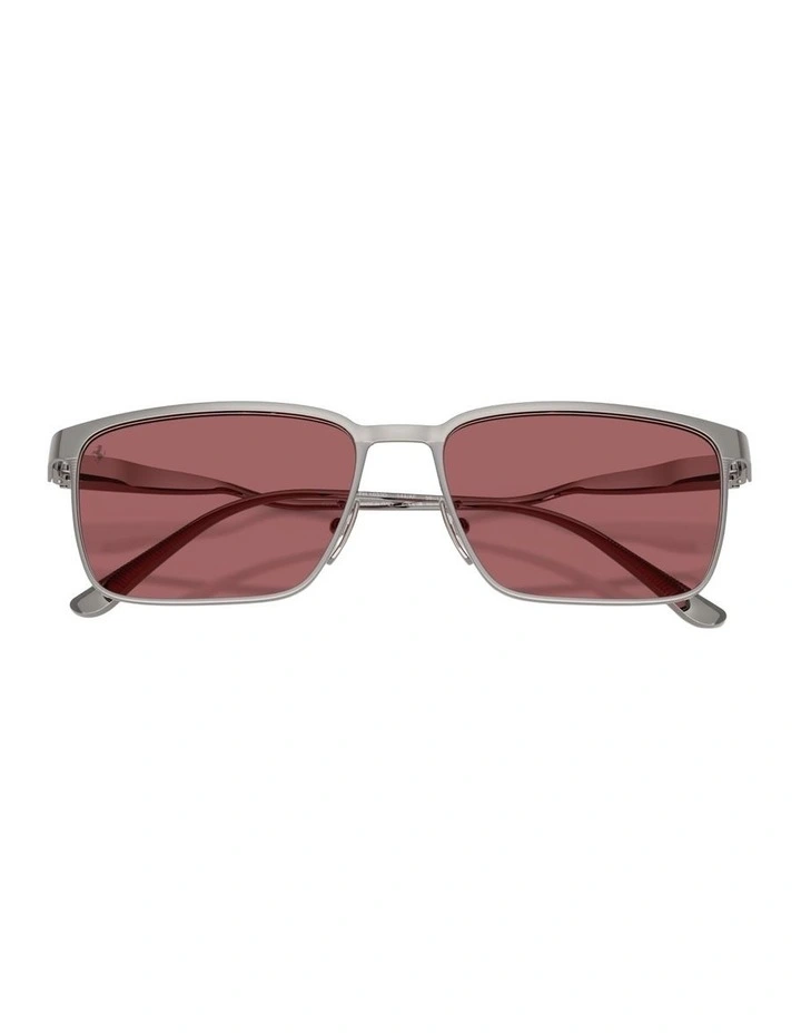 Metal Polarised Sunglasses in Grey image 4
