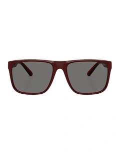 Injected Polarised Sunglasses in Red