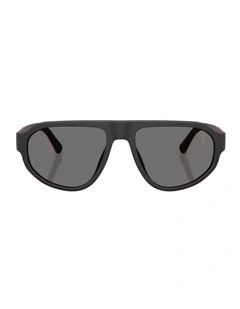 Acetate Polarised Sunglasses in Black