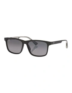 Okina Injected Polarised Sunglasses in Black