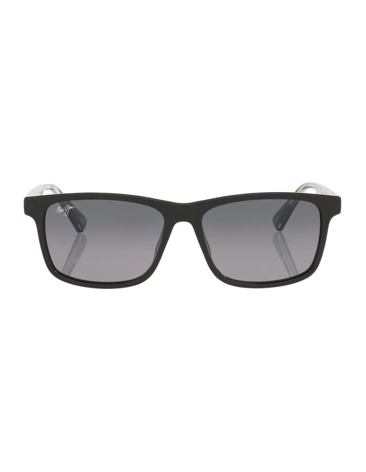 Okina Injected Polarised Sunglasses in Black image 2