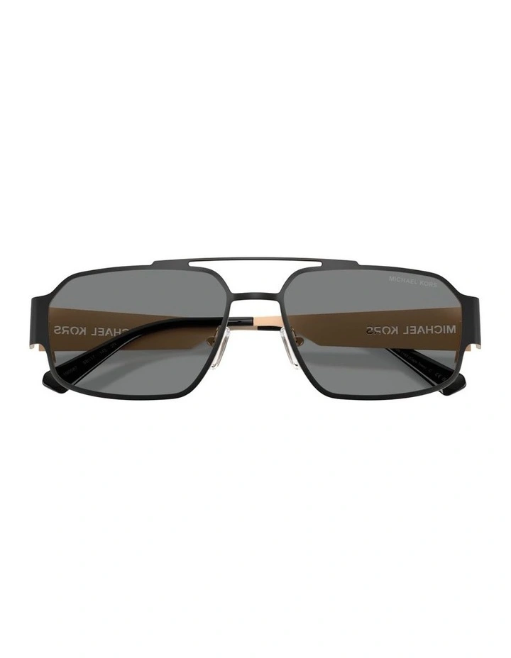Cape Town Metal Sunglasses in Black image 3