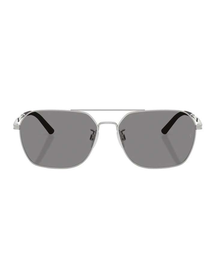 Steel Polarised Sunglasses R-17 in Silver image 1
