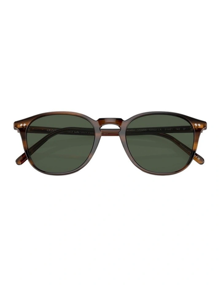 Forman L.A Acetate Polarised Sunglasses in Brown image 4