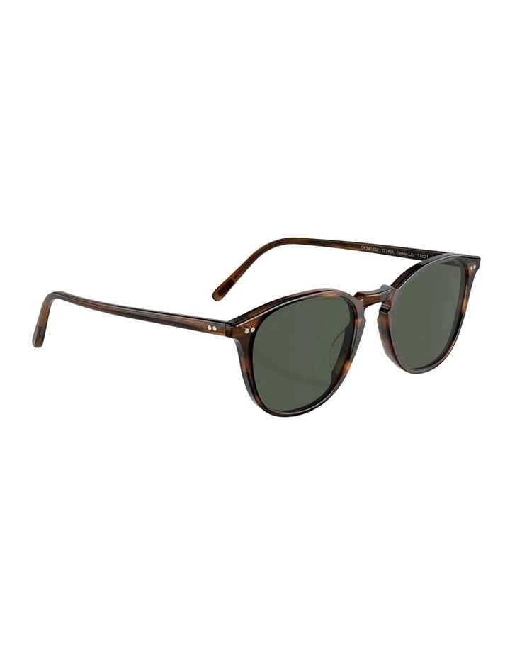 Forman L.A Acetate Polarised Sunglasses in Brown image 5